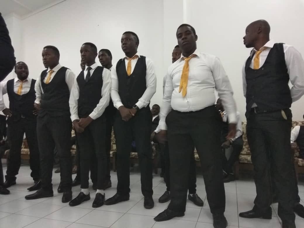 Gents at the back stage